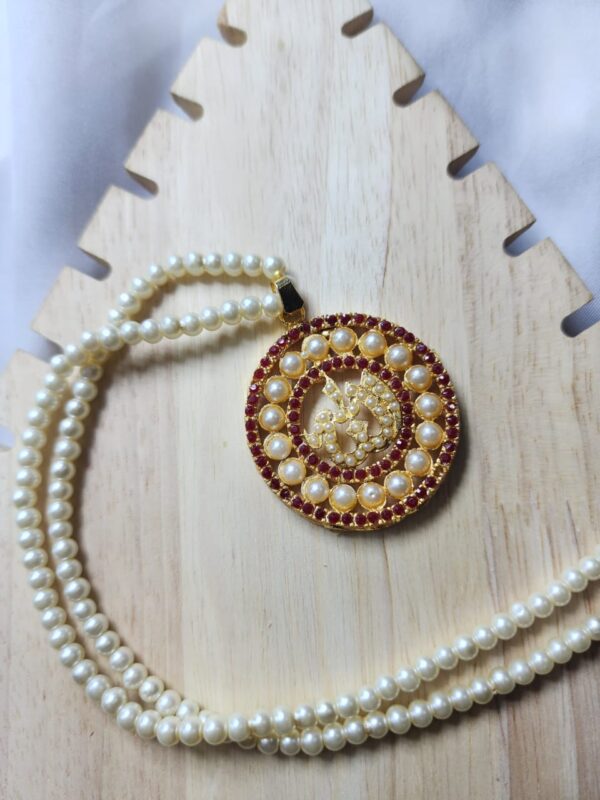 Casting Made Calligraphy Pendent With Mala Exclusive By Unique Fancy Jewelry - Image 4