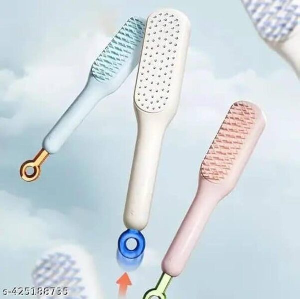 Magic retractable comb, self-cleaning hair brush, massage, anti-static hair straightening comb - Image 3