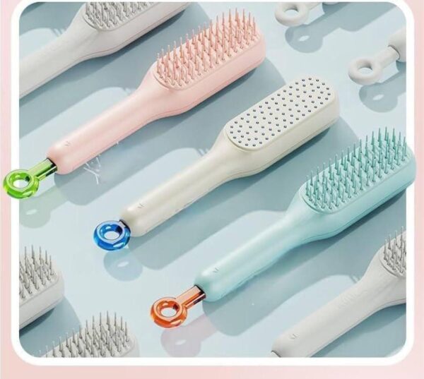 Magic retractable comb, self-cleaning hair brush, massage, anti-static hair straightening comb