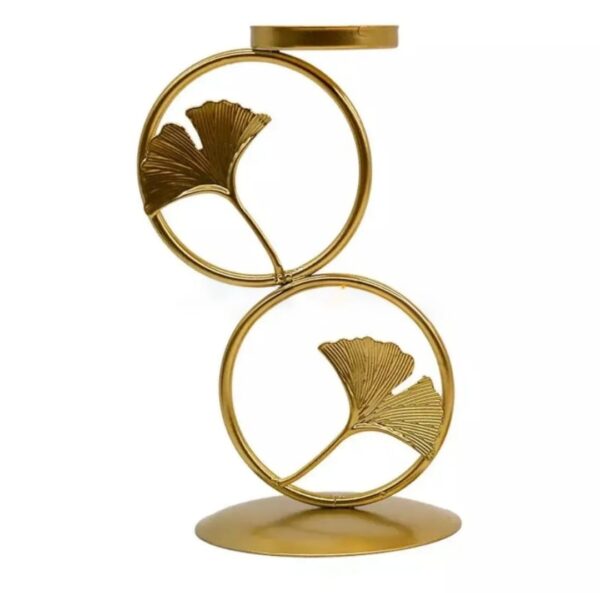 Candle Holder Metal Plant Leaves Shape Candlesticks for Party Wedding Decorations - Image 2