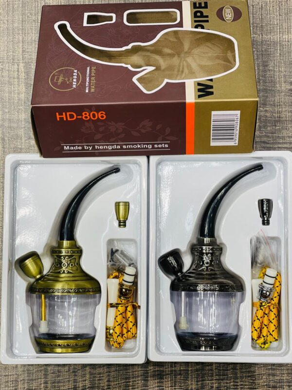 Multifunction Metal + Plastic Hookah, Shisha Smoking Pipe, Tobacco Pipe, Portable Mini Hookah (HD 806)..
