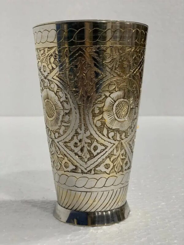 Handcrafted Brass Lassi Glass Tumbler Brass Lassi Glass - Image 4