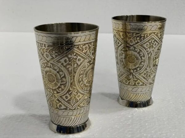 Handcrafted Brass Lassi Glass Tumbler Brass Lassi Glass - Image 5