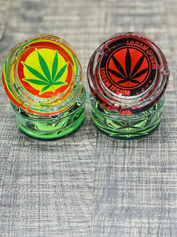 Round Glass Ashtrays for Cigarettes, Decorative Clear Glass Ashtrays, Big Round Ash Trays for Home, Office and Restaurants, Cool Luxury Ashtray Gift Set for Men (1 Pc).