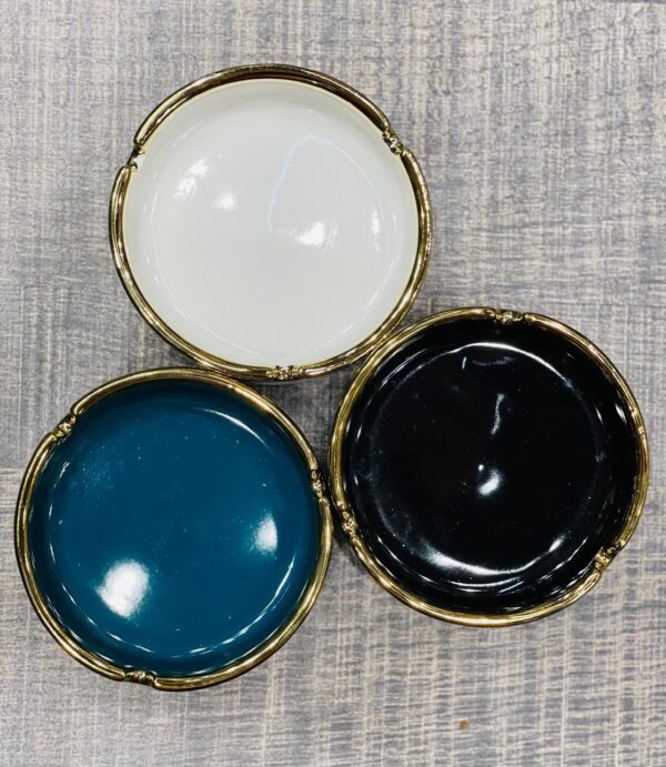Cigarette Ashtray, Household Ceramic Ashtray, Portable Round Ashtray Available in 3 Colors. - Image 2