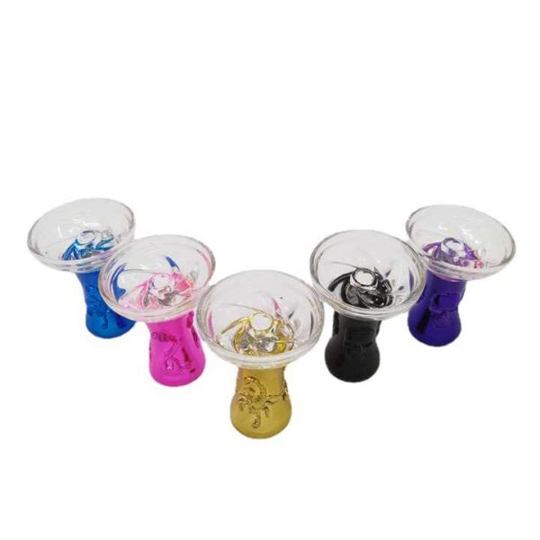 High Quality Popular Style Custom clear Look, Hookah Bowl Resin Shisha Bowls, High Temperature Resistance Glass, Smoking Accessories.