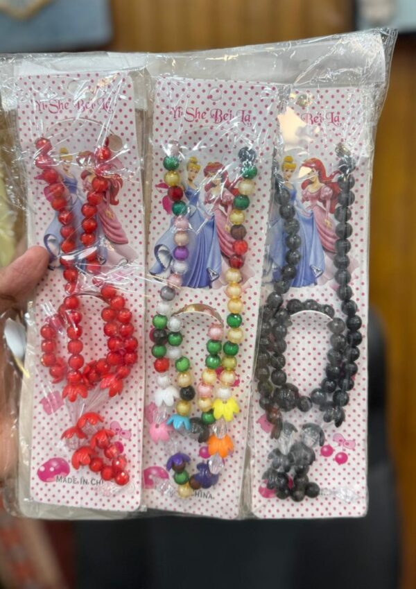 Beautiful Barbie Necklace and Bracelet set for girls, Perfect gift for kids (Set Of 12). - Image 3