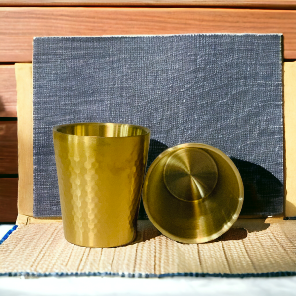 Stainless Steel Golden Cup 350 ML. - Image 3