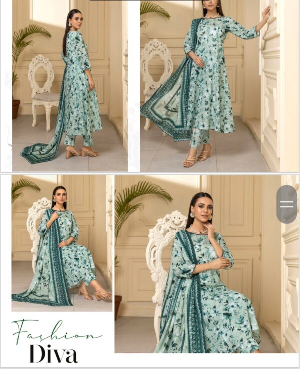 SUB RANG BY PALWASHA VOL 01 BY AREEBA ARTS UNSTITCHED 3PC SUIT NEW COLLECTION 2025 - Image 9