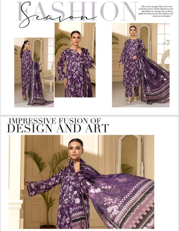 SUB RANG BY PALWASHA VOL 01 BY AREEBA ARTS UNSTITCHED 3PC SUIT NEW COLLECTION 2025 - Image 4