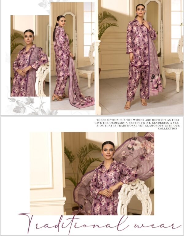 SUB RANG BY PALWASHA VOL 01 BY AREEBA ARTS UNSTITCHED 3PC SUIT NEW COLLECTION 2025 - Image 12