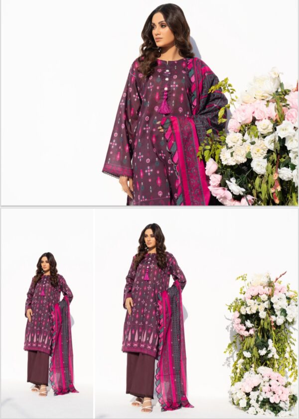 SALINA BY BRAND'S LOVER VOL # 6 UNSTITCHED LAWN 3PC SUIT NEW COLLECTION 2025 - Image 8