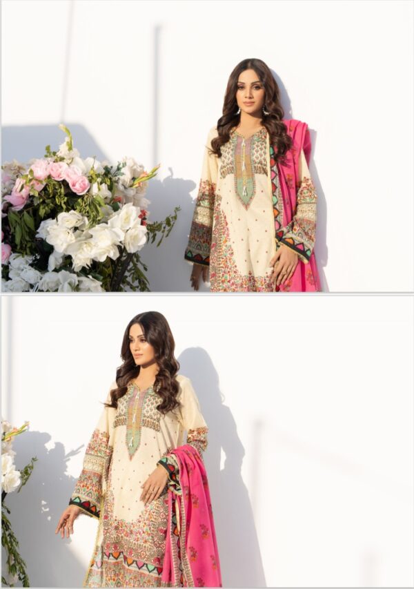 SALINA BY BRAND'S LOVER VOL # 6 UNSTITCHED LAWN 3PC SUIT NEW COLLECTION 2025 - Image 3