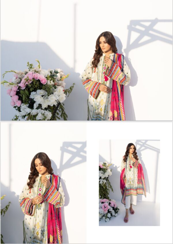 SALINA BY BRAND'S LOVER VOL # 6 UNSTITCHED LAWN 3PC SUIT NEW COLLECTION 2025 - Image 2