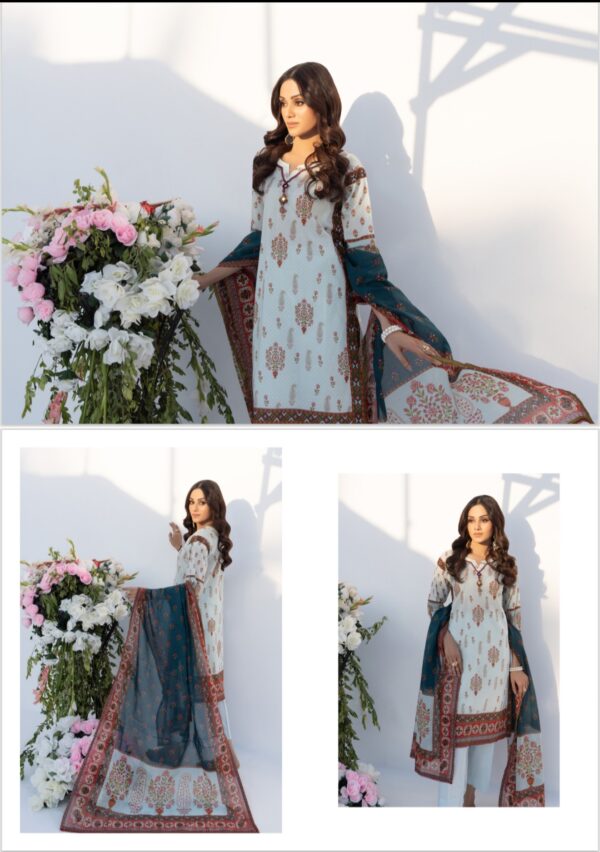 SALINA BY BRAND'S LOVER VOL # 6 UNSTITCHED LAWN 3PC SUIT NEW COLLECTION 2025 - Image 4