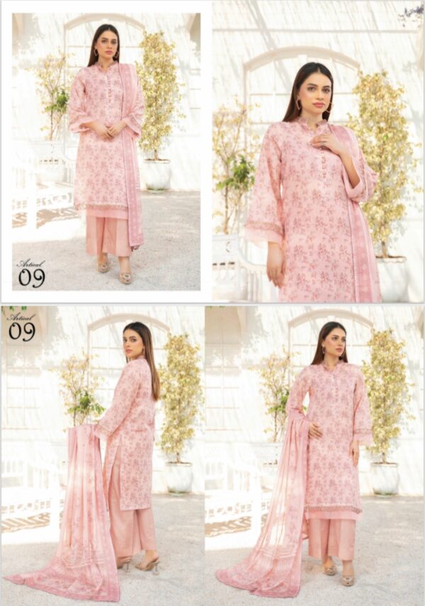 CHASHNI BY BME VOL 1361 UNSTITCHED LAWN 3 PC SUIT NEW COLLECTION 2025 - Image 12