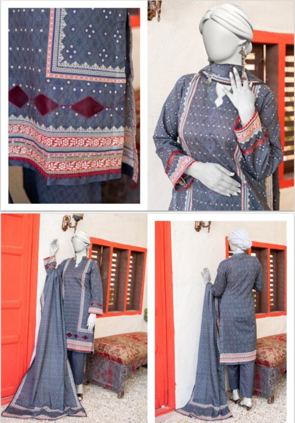HAYA CITY TEXTILE BY BRAND'S LOVER UNSTITCHED LAWN 3PC SUIT NEW COLLECTION 2025 - Image 5