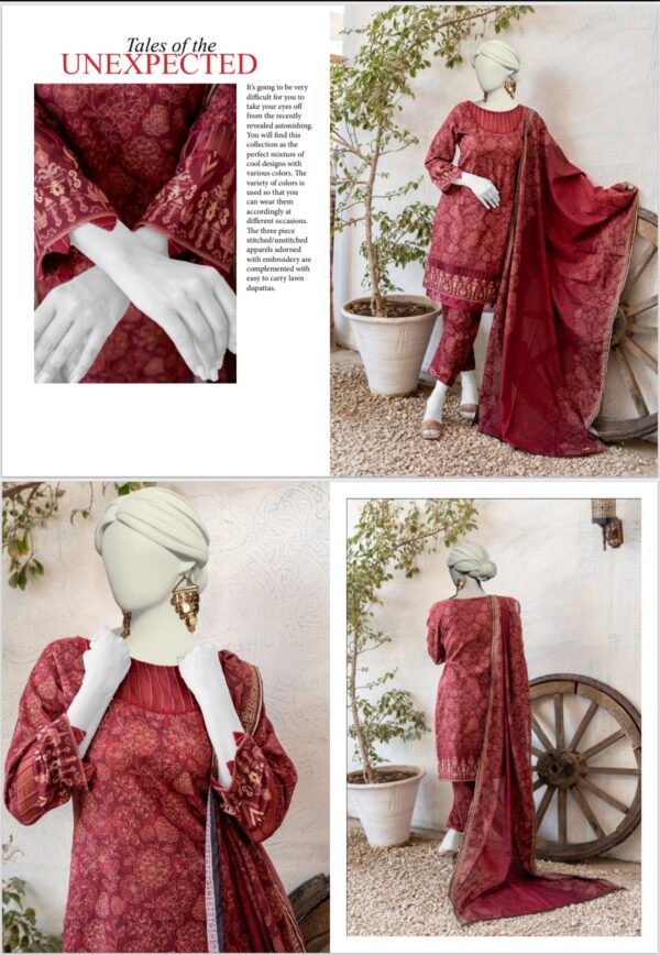 HAYA CITY TEXTILE BY BRAND'S LOVER UNSTITCHED LAWN 3PC SUIT NEW COLLECTION 2025 - Image 7