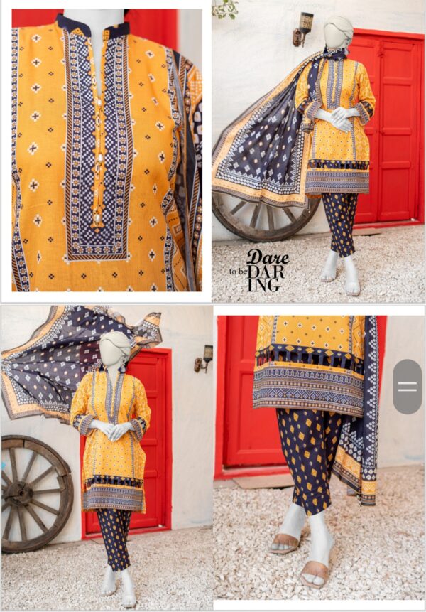 HAYA CITY TEXTILE BY BRAND'S LOVER UNSTITCHED LAWN 3PC SUIT NEW COLLECTION 2025 - Image 3