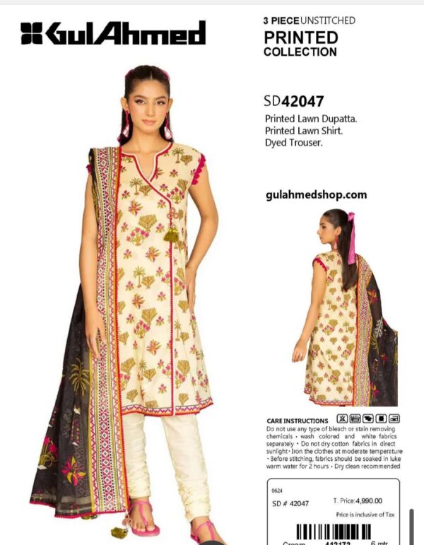 GUL AHMAD VOL 7 BY BRANDS LOVER UNSTITCHED LAWN 3PC SUIT NEW COLLECTION 2025 - Image 12