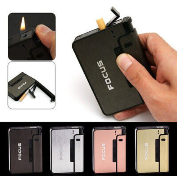Focus Cigarette Case with Lighter Pack of 12 box