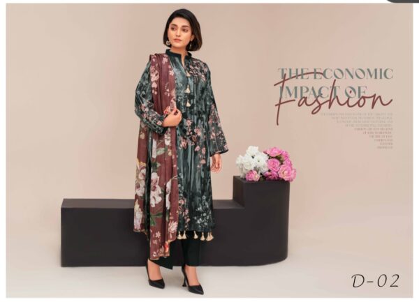 ISHIQ MURSHAD BY RANG RAIZ UNSTITCHED 3PC LAWN SUIT NEW COLLECTION 2025 - Image 3