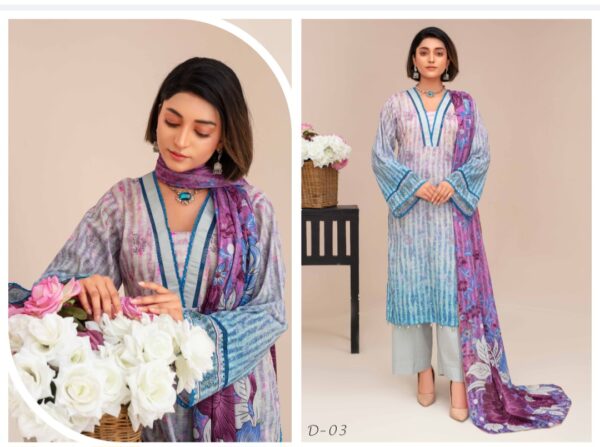 ISHIQ MURSHAD BY RANG RAIZ UNSTITCHED 3PC LAWN SUIT NEW COLLECTION 2025 - Image 4