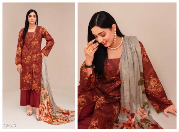 ISHIQ MURSHAD BY RANG RAIZ UNSTITCHED 3PC LAWN SUIT NEW COLLECTION 2025 - Image 11