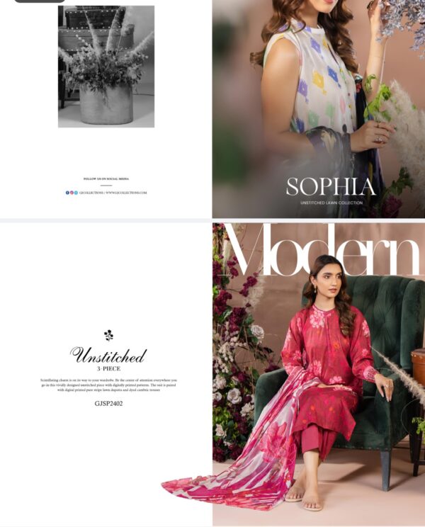 SOPHIA BY GULL JEE VOL 2 UNSTITCHED LAWN 3 PC SUIT BY BRANDS LOVER NEW COLLECTION 2025