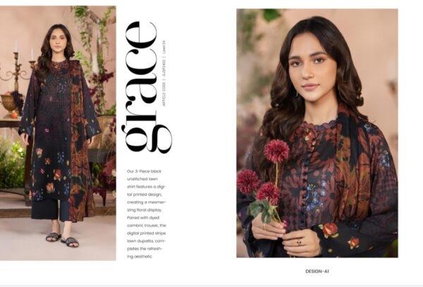SOPHIA BY GULL JEE VOL 2 UNSTITCHED LAWN 3 PC SUIT BY BRANDS LOVER NEW COLLECTION 2025 - Image 3