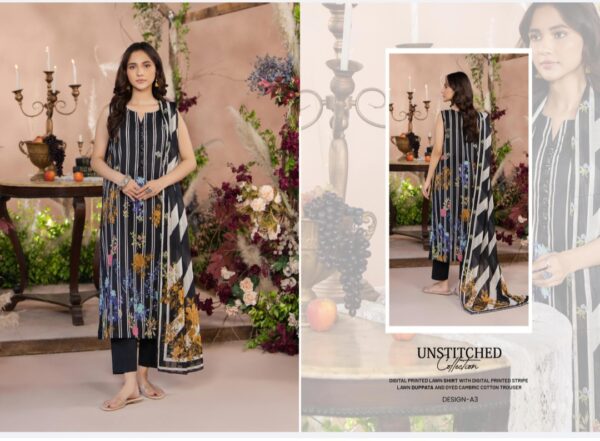 SOPHIA BY GULL JEE VOL 2 UNSTITCHED LAWN 3 PC SUIT BY BRANDS LOVER NEW COLLECTION 2025 - Image 5