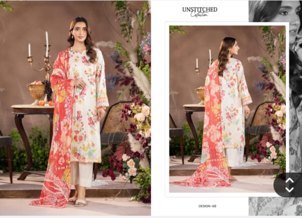 SOPHIA BY GULL JEE VOL 2 UNSTITCHED LAWN 3 PC SUIT BY BRANDS LOVER NEW COLLECTION 2025 - Image 10