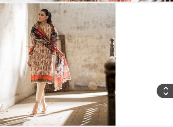 SALINA PRINTED LAWN VOL 9 BY BRANDS LOVER 3 PC UNSTITCHED LAWN SUIT NEW COLLECTION 2025 - Image 8