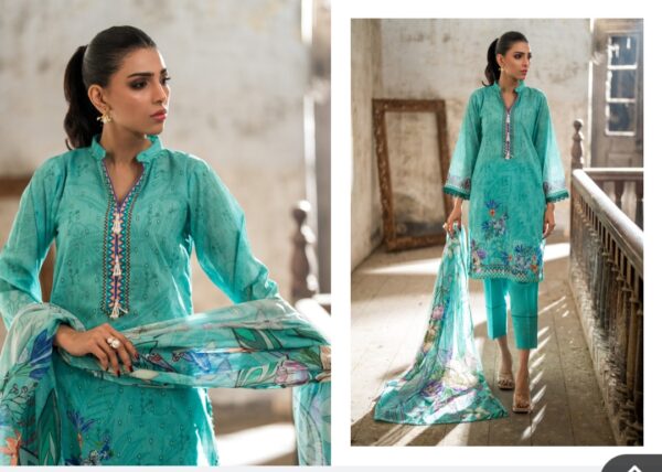 SALINA PRINTED LAWN VOL 9 BY BRANDS LOVER 3 PC UNSTITCHED LAWN SUIT NEW COLLECTION 2025 - Image 9