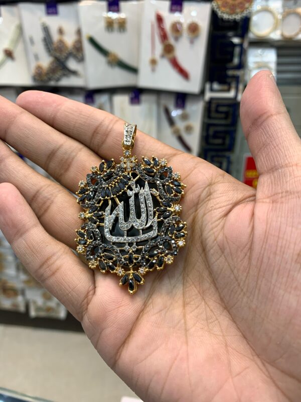 Casting Made Zircon Stones Allah Pendent Exclusive By Unique Fancy Jewelry - Image 10