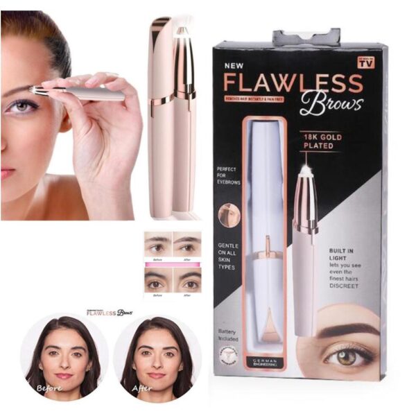 New Flawless Eyebrow Sharper, Eyebrows Remover, Razor, Shaver, Electric Facial Hair Remover.