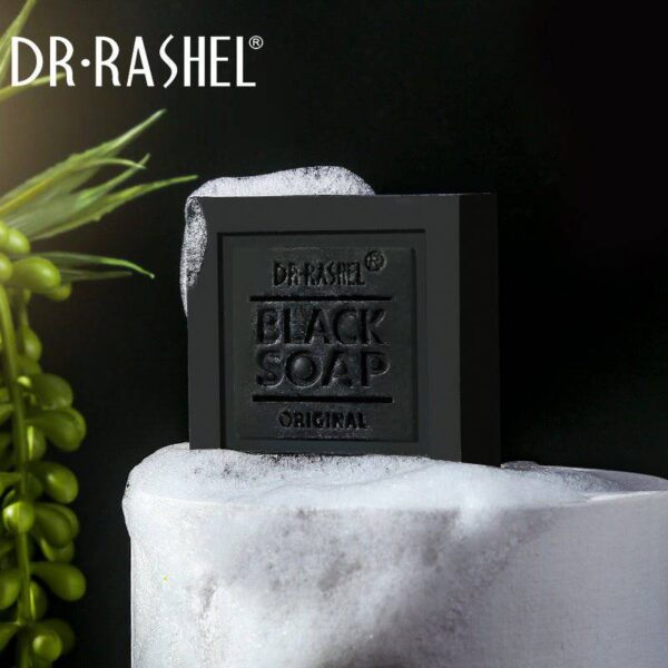 Dr.Rashel Collagen Charcoal Black Soap Deep Cleansing Facial Soap Tighten Pores, Acne & Oil Control, 100 g. - Image 4