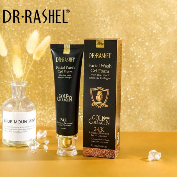 Dr.Rashel Facial wash Gel Foam with Real Gold Atoms & Collagen 100 ml. - Image 4