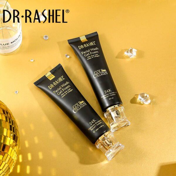 Dr.Rashel Facial wash Gel Foam with Real Gold Atoms & Collagen 100 ml. - Image 2