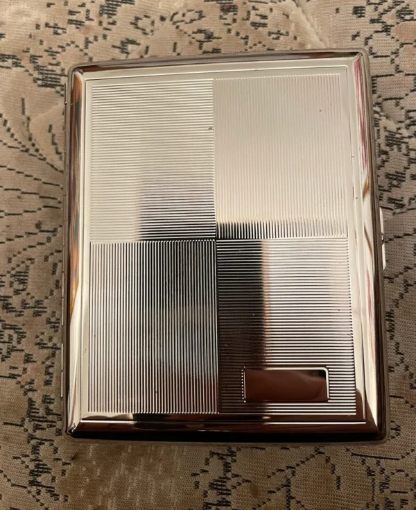 Silver Compact Metal-Plated Cigarette Case - Image 6
