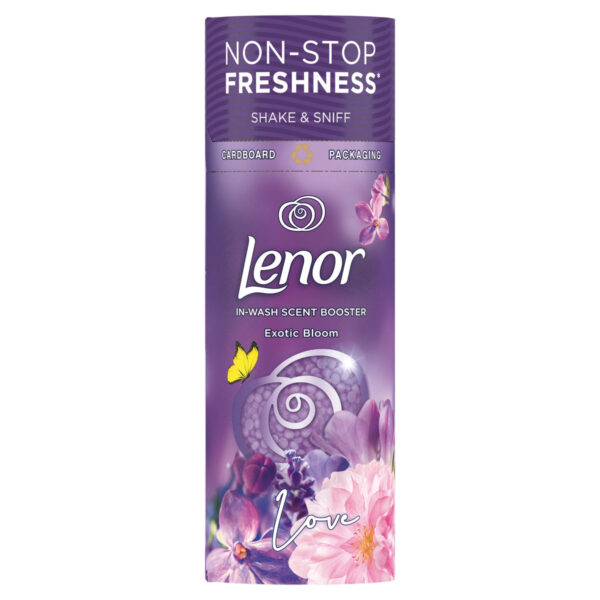 Lenor Beads In Wash Scent Booster Exotic Bloom, Fabric Softener, Non-Stop Freshness, 176g