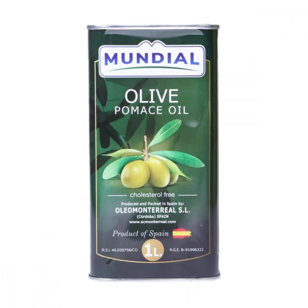 MUNDIAL OLIVE OIL POMACE TIN 1000 ML(1Litr):