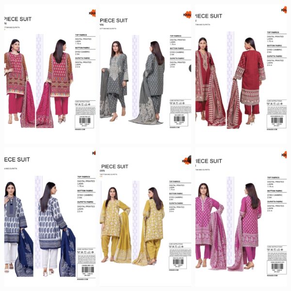 KHAADI UNSTITCHED LAWN 3 PC SUIT VOL 17 BY BRAND LOVER BARABAR NEW COLLECTION 2025
