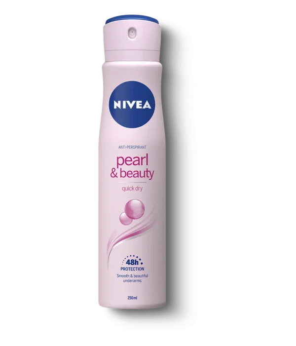NIVEA Pearl & Beauty deodorant for smooth & beautiful Underarms, 48 H reliable protection, For Women, 250 ml