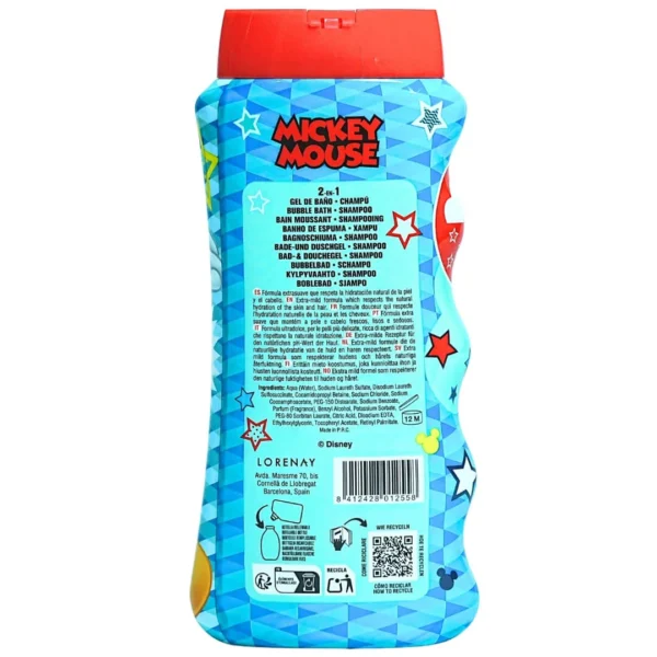 Disney Mickey Mouse 2-in-1 Bubble Bath & Shampoo | Extra Mild | 475ml - Image 3