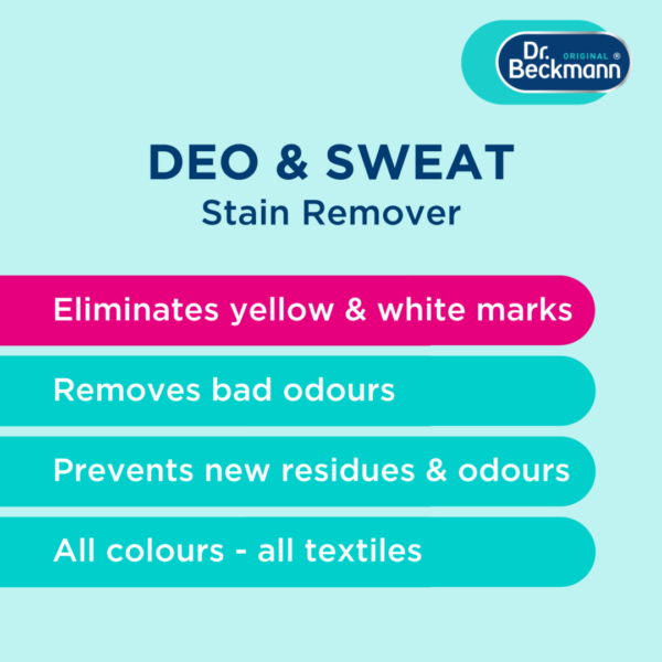 Dr.Beckmann Stain Devils, Deo & Sweat Stain Remover 250 ml. - Image 3