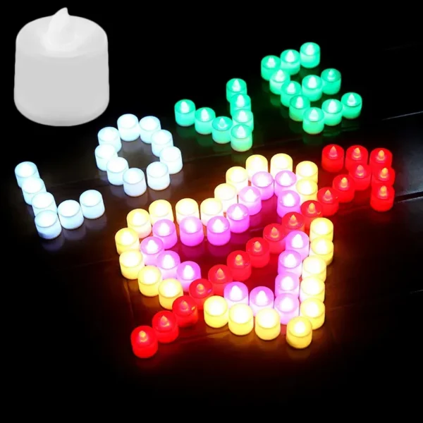 Creative LED Candle Multicolor Color Lamp Flame Tea Fairy Light Wedding Birthday Party Decor Lighting - Image 2