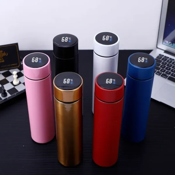Insulated Temperature Water Bottle with LED Display, Stainless Steel Vacuum Flask, Thermos Tea Infuser Bottle, Water Bottle 500 ml.