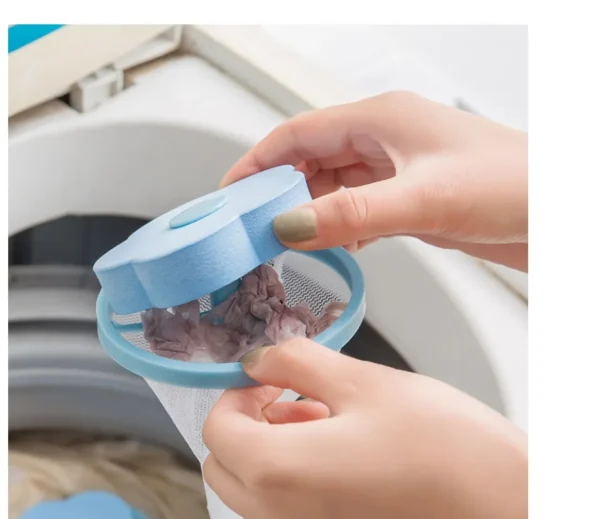 Reusable Washing Machine Lint Catcher Washing Machine Lint Mesh Bag Hair Filter Net Pouch - Image 3