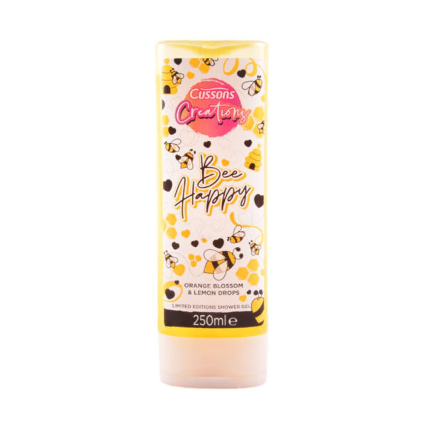 Cussons Creations Bee Happy, Orange Blossom & Lemon Drops, Shower Gel 250 ml.